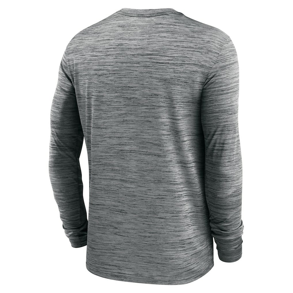 Los Angeles Rams Sideline Team Velocity Performance Long Sleeve T-Shirt Heather Gray