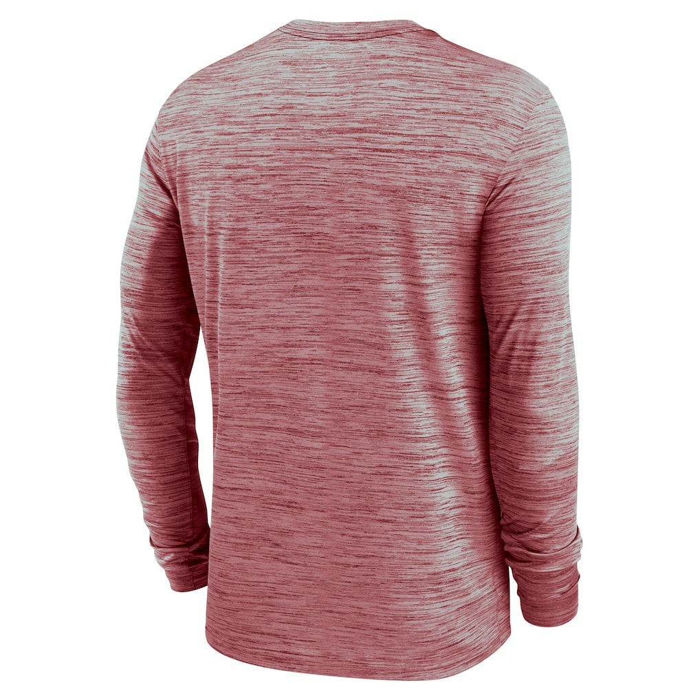 Arizona Cardinals Sideline Team Velocity Performance Long Sleeve T-Shirt Cardinal