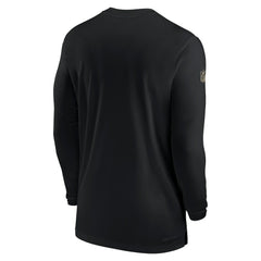 New Orleans Saints Sideline Coach Performance Long Sleeve T-Shirt Black