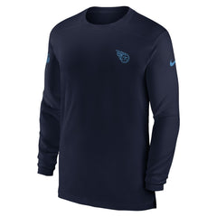 Tennessee Titans Sideline Coach Performance Long Sleeve T-Shirt Navy