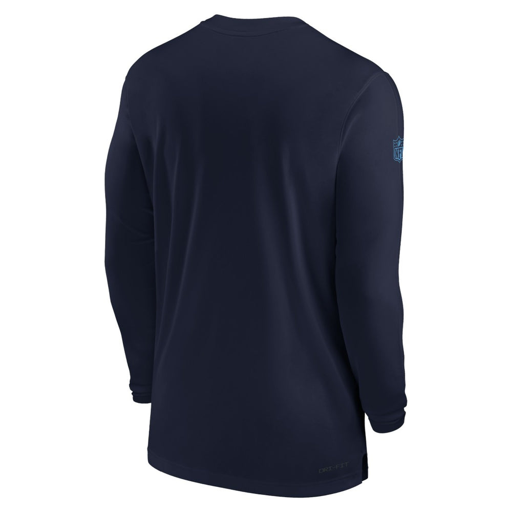Tennessee Titans Sideline Coach Performance Long Sleeve T-Shirt Navy