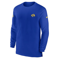 Los Angeles Rams Sideline Coach Performance Long Sleeve T-Shirt Royal