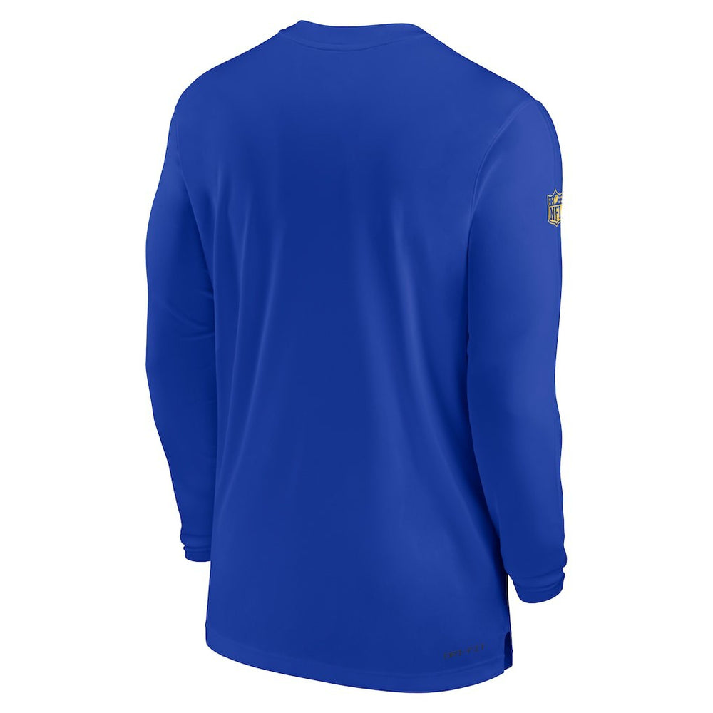 Los Angeles Rams Sideline Coach Performance Long Sleeve T-Shirt Royal