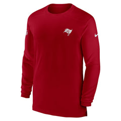 Tampa Bay Buccaneers Sideline Coach Performance Long Sleeve T-Shirt Red
