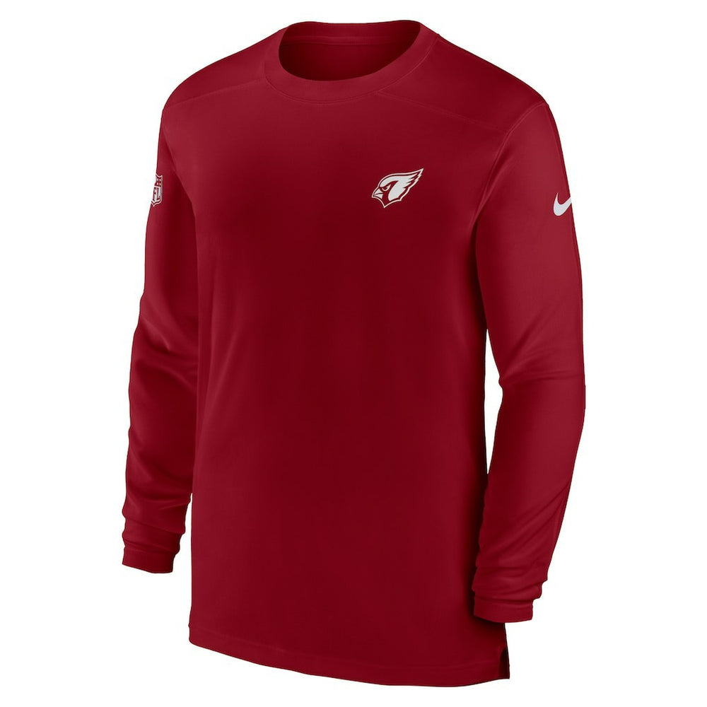 Arizona Cardinals Sideline Coach Performance Long Sleeve T-Shirt Cardinal