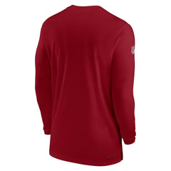 Arizona Cardinals Sideline Coach Performance Long Sleeve T-Shirt Cardinal