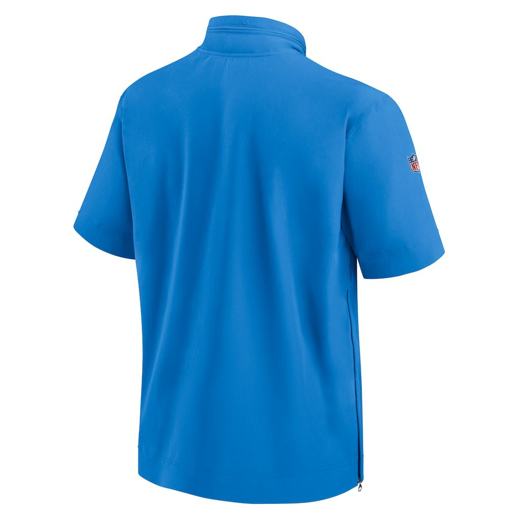 Los Angeles Chargers Sideline Coach Short Sleeve Hoodie Quarter-Zip Jacket - Powder Blue