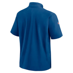 Indianapolis Colts Sideline Coach Short Sleeve Hoodie Quarter-Zip Jacket - Royal