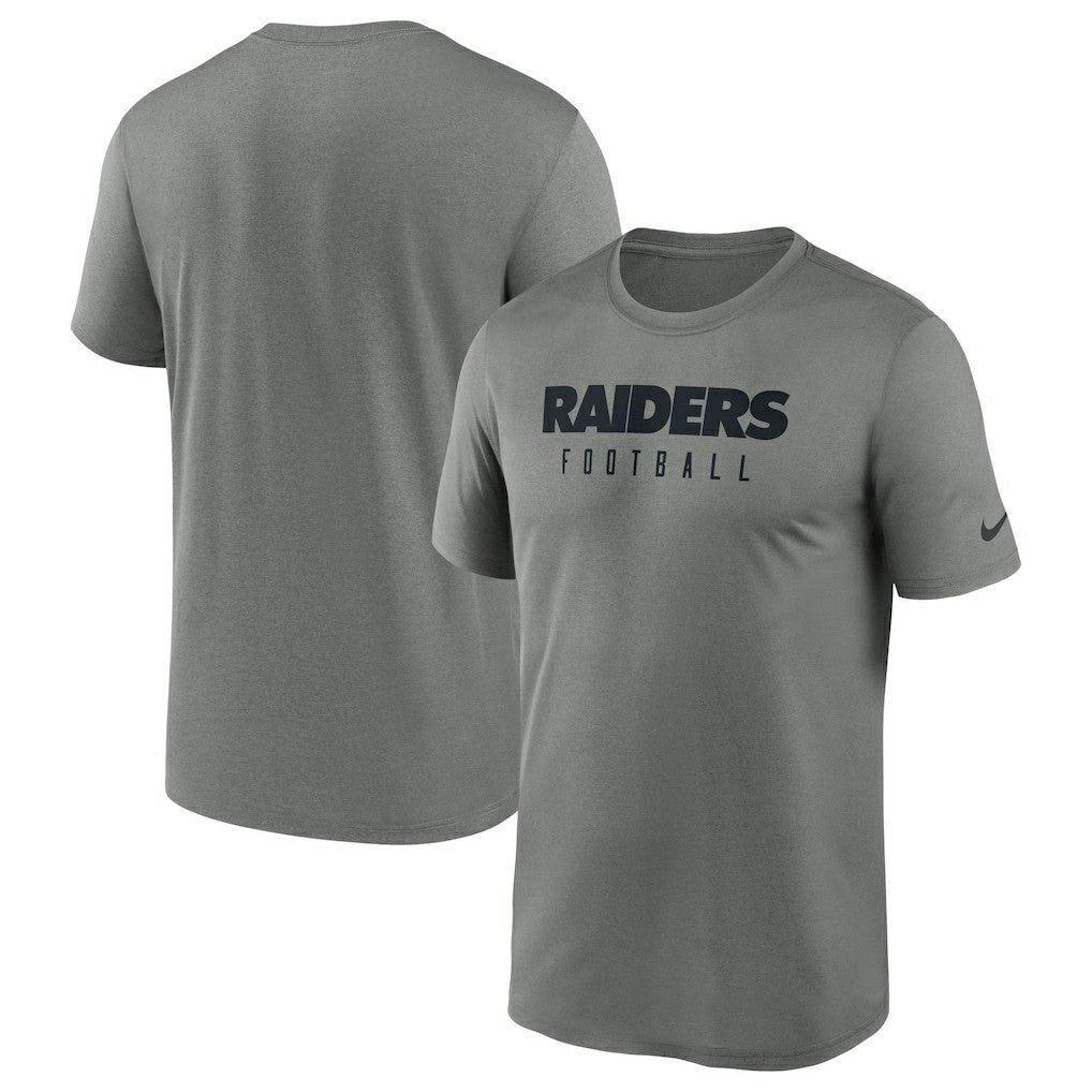 Las Vegas Raiders Sideline Legend Performance T-Shirt Heather Gray