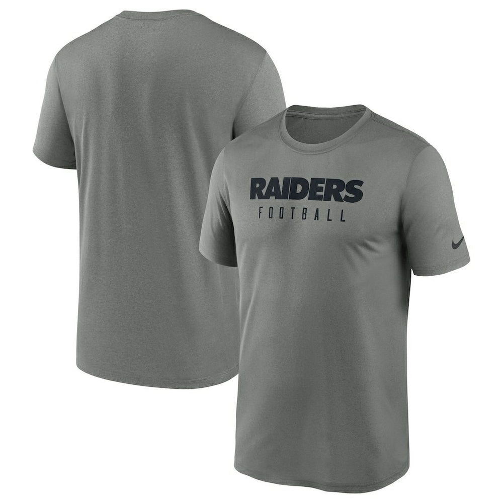 Las Vegas Raiders Sideline Legend Performance T-Shirt Heather Gray