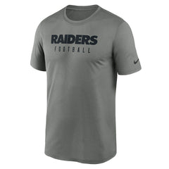 Las Vegas Raiders Sideline Legend Performance T-Shirt Heather Gray