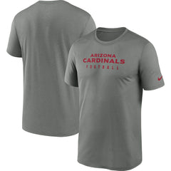 Arizona Cardinals Sideline Legend Performance T-Shirt Heather Gray