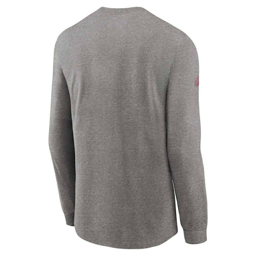 Arizona Cardinals Sideline Performance Long Sleeve T-Shirt Heather Gray