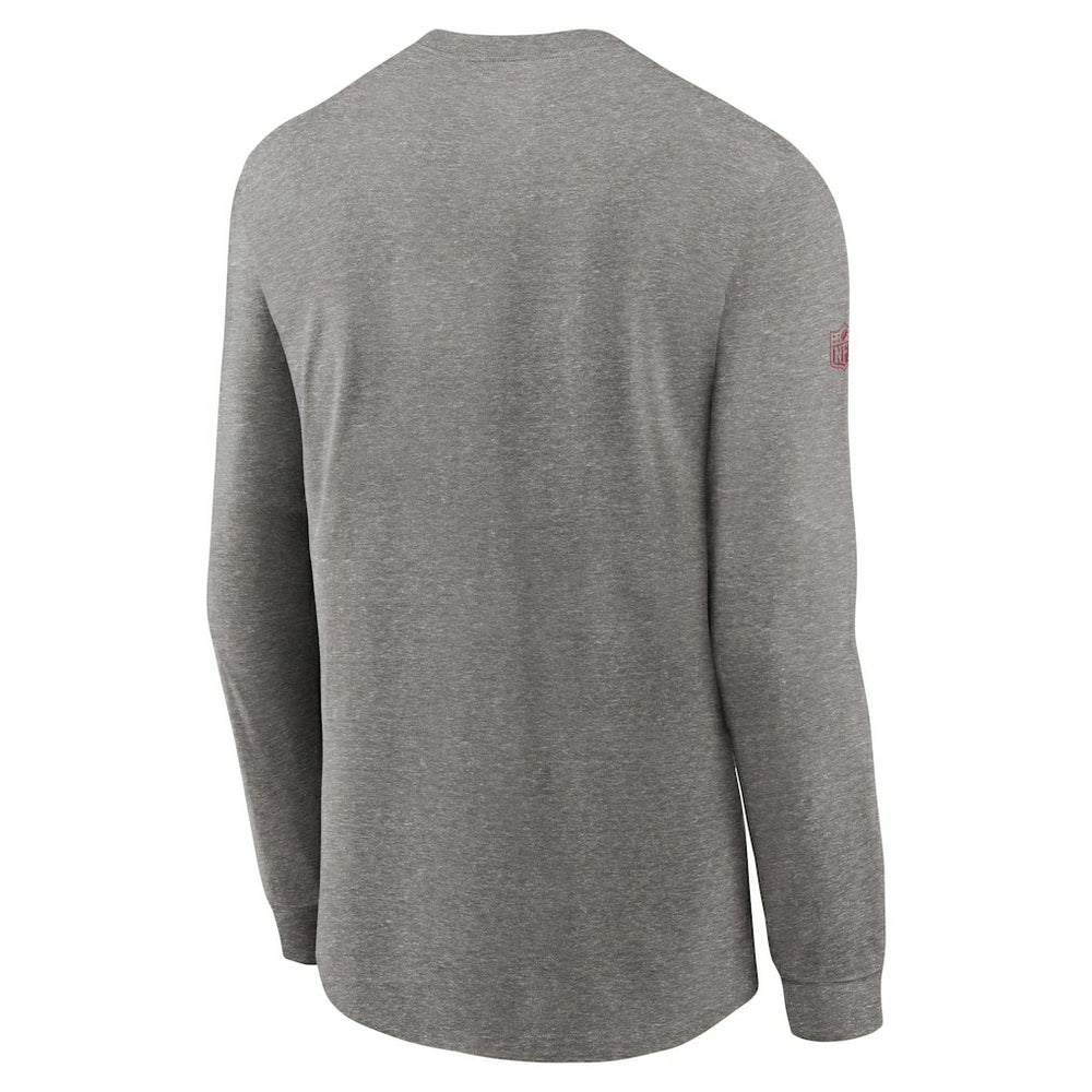 Arizona Cardinals Sideline Performance Long Sleeve T-Shirt Heather Gray