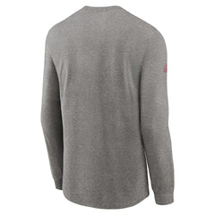 Arizona Cardinals Sideline Performance Long Sleeve T-Shirt Heather Gray