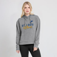 NHL St. Louis Blues Fanatics Women's Script Favorite Pullover Hoodie - Heather Gray