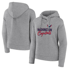 NHL Washington Capitals Fanatics Women's Script Favorite Pullover Hoodie - Heather Gray