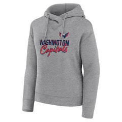 NHL Washington Capitals Fanatics Women's Script Favorite Pullover Hoodie - Heather Gray
