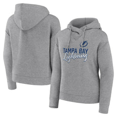 NHL Tampa Bay Lightning Fanatics Women's Script Favorite Pullover Hoodie - Heather Gray