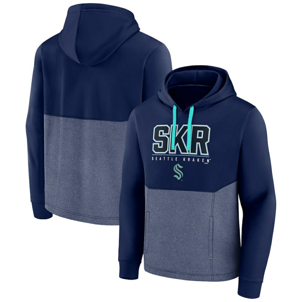 NHL Seattle Kraken Fanatics Successful Tri-Blend Pullover Hoodie - Deep Sea Blue