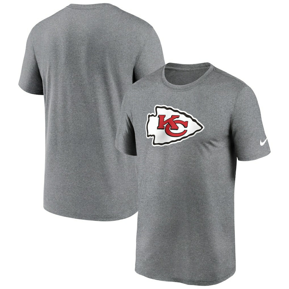 Kansas City Chiefs Primetime Legend Logo Performance T-Shirt Heather Charcoal
