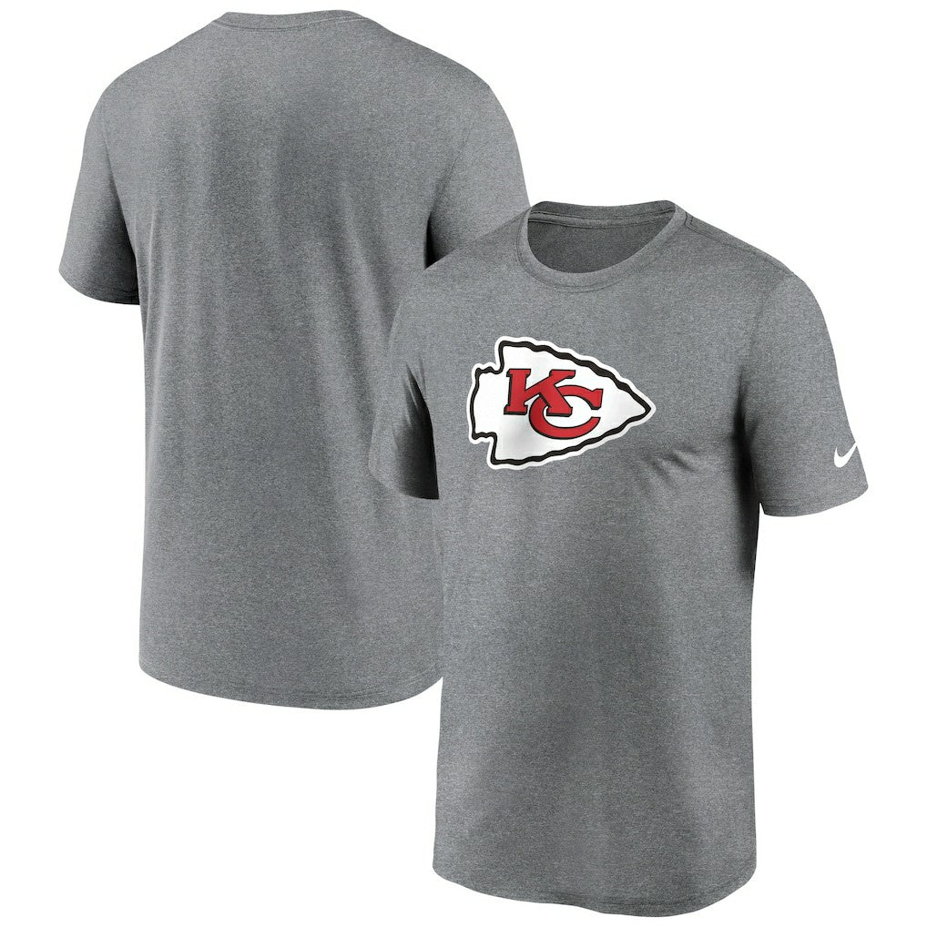 Kansas City Chiefs Primetime Legend Logo Performance T-Shirt Heather Charcoal
