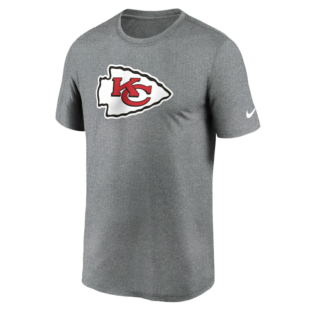Kansas City Chiefs Primetime Legend Logo Performance T-Shirt Heather Charcoal