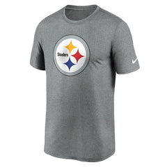 Pittsburgh Steelers Primetime Legend Logo Performance T-Shirt Heather Charcoal