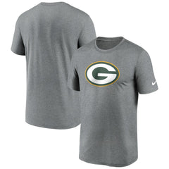 Green Bay Packers Primetime Legend Logo Performance T-Shirt Heather Charcoal