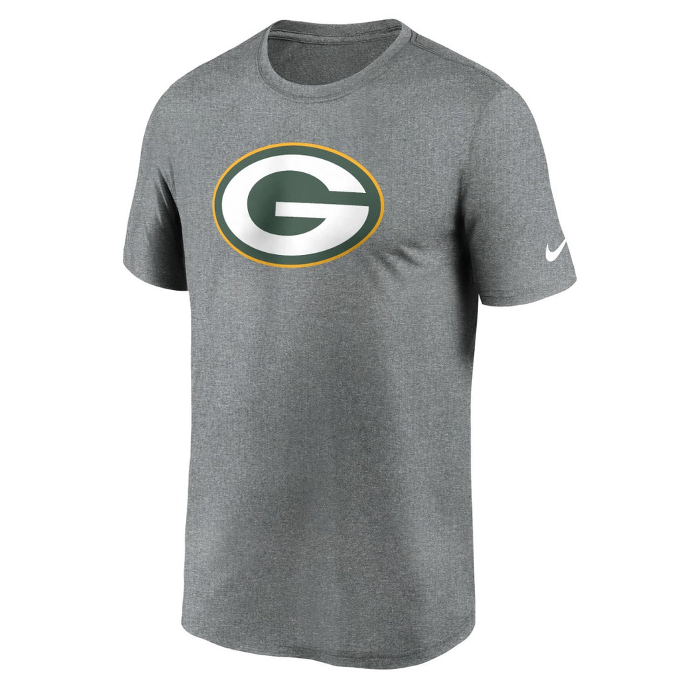 Green Bay Packers Primetime Legend Logo Performance T-Shirt Heather Charcoal