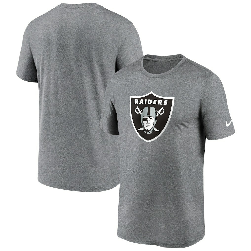 Las Vegas Raiders Primetime Legend Logo Performance T-Shirt Heather Charcoal