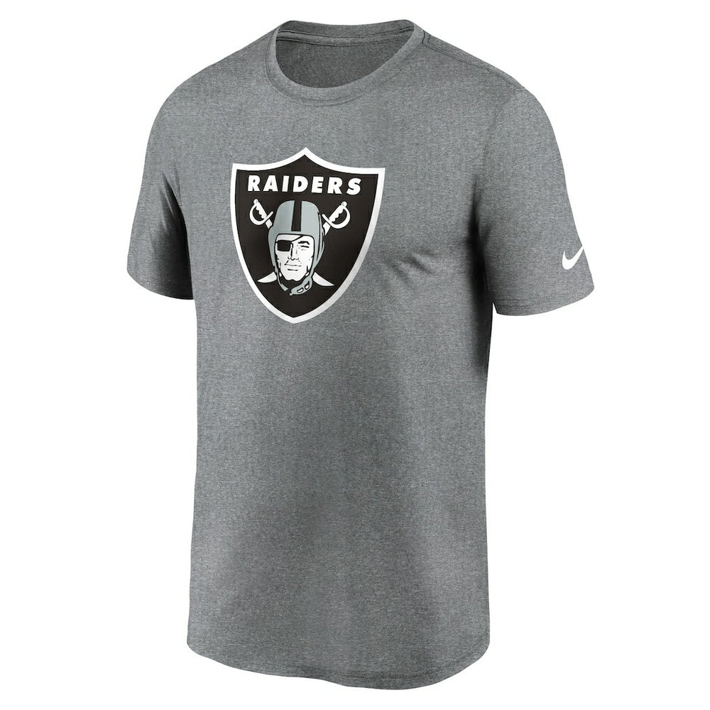 Las Vegas Raiders Primetime Legend Logo Performance T-Shirt Heather Charcoal
