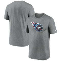 Tennessee Titans Primetime Legend Logo Performance T-Shirt Heather Charcoal