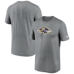 Baltimore Ravens Primetime Legend Logo Performance T-Shirt Heather Charcoal