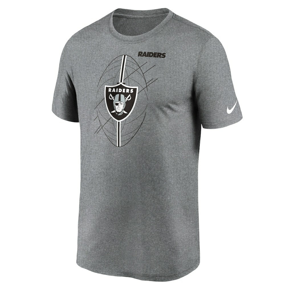 Las Vegas Raiders Legend Icon Performance T-Shirt Heather Charcoal