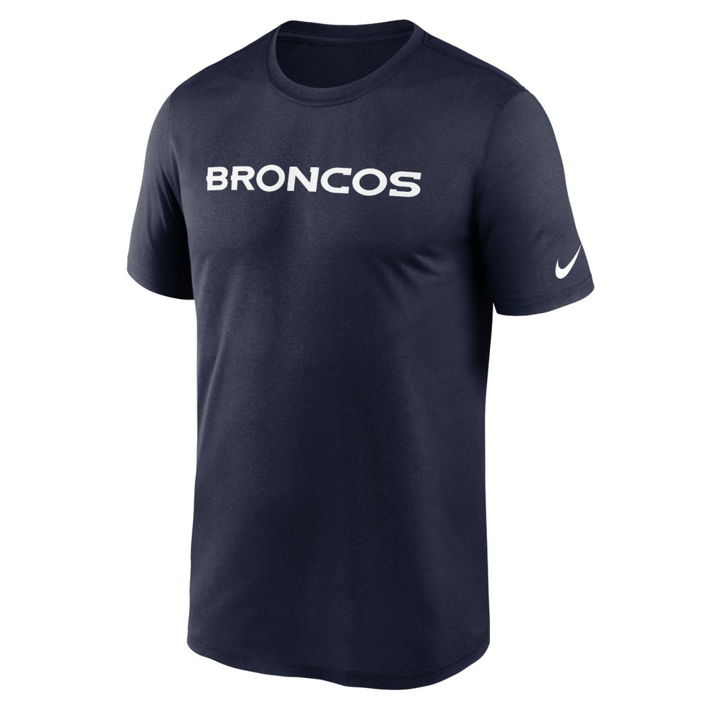Denver Broncos Legend Wordmark Performance T-Shirt Navy