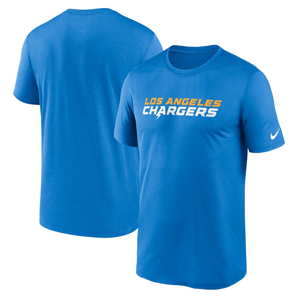 Los Angeles Chargers Legend Wordmark Performance T-Shirt Powder Blue