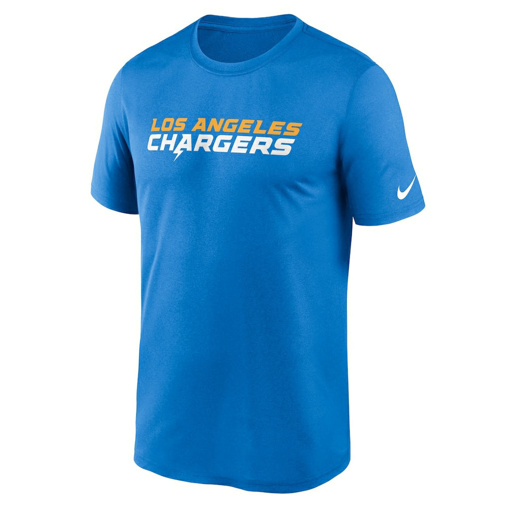 Los Angeles Chargers Legend Wordmark Performance T-Shirt Powder Blue