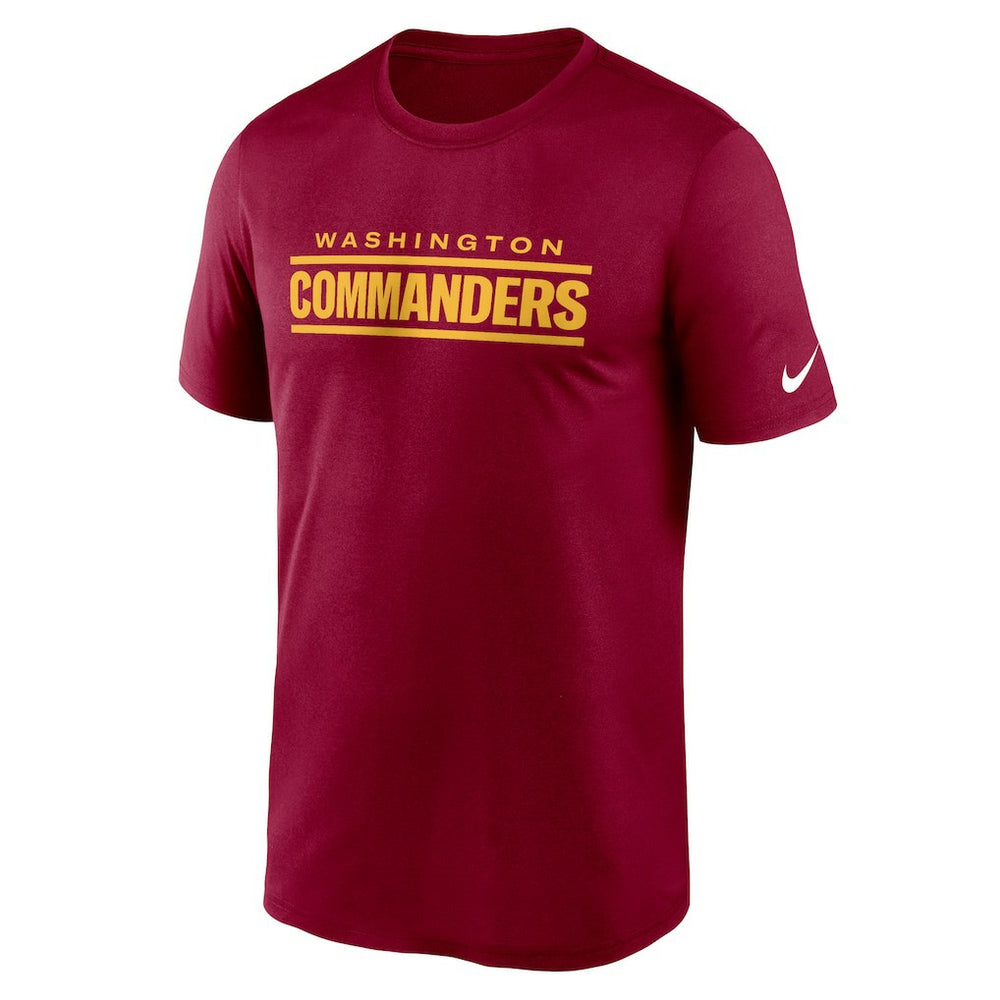 Washington Commanders Legend Wordmark Performance T-Shirt Burgundy