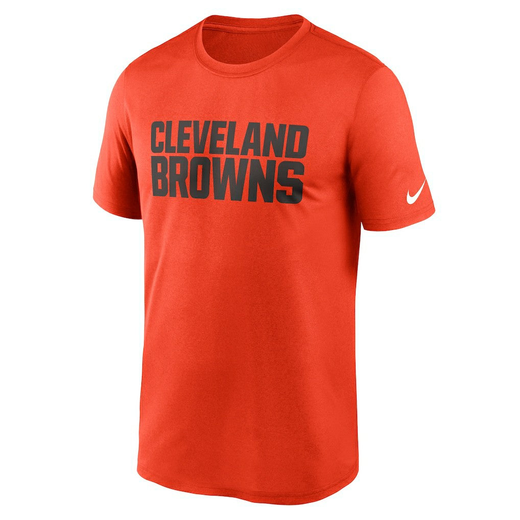 Cleveland Browns Legend Wordmark Performance T-Shirt Orange