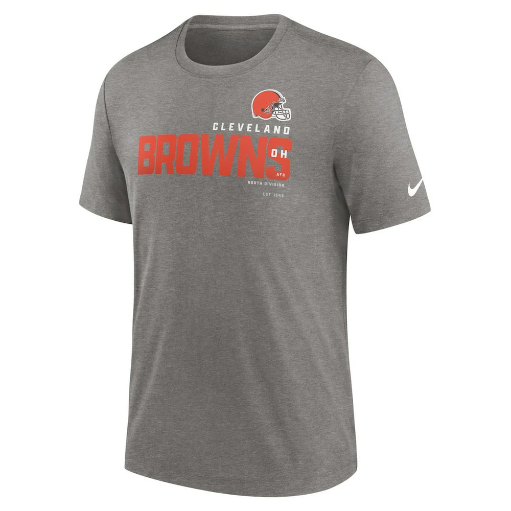 Cleveland Browns Team Tri-Blend T-Shirt Heather Charcoal