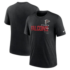 Atlanta Falcons Team Tri-Blend T-Shirt Heather Black