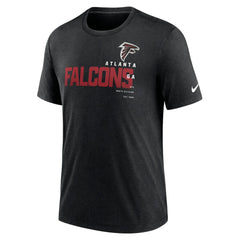 Atlanta Falcons Team Tri-Blend T-Shirt Heather Black