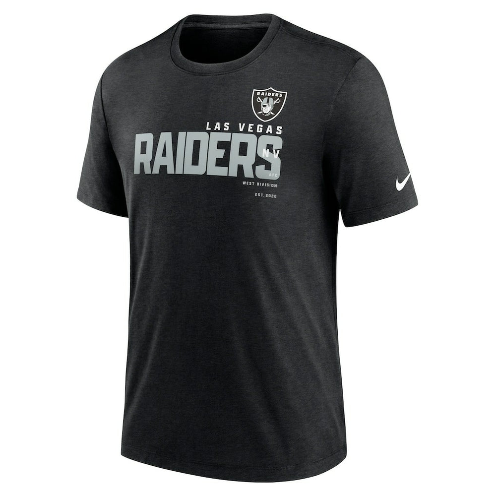 Las Vegas Raiders Team Tri-Blend T-Shirt Heather Black