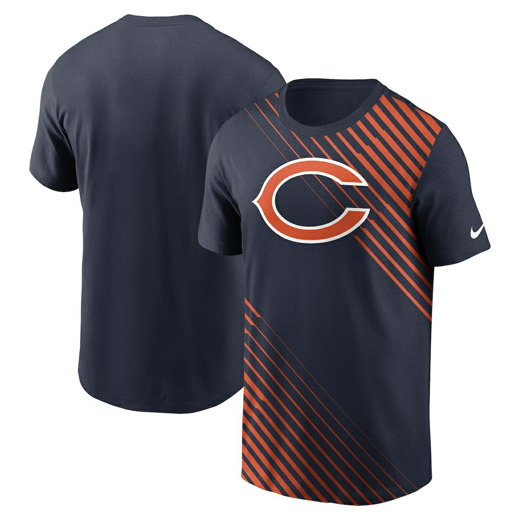 Chicago Bears Yard Line Fashion Asbury T-Shirt Navy