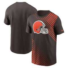 Cleveland Browns Yard Line Fashion Asbury T-Shirt Brown