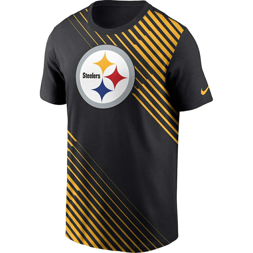Pittsburgh Steelers Yard Line Fashion Asbury T-Shirt Black
