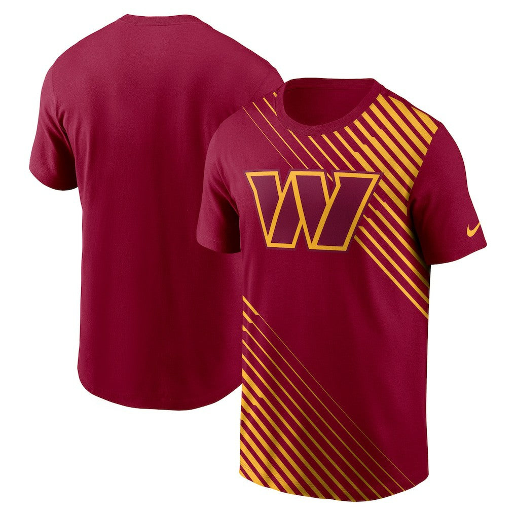 Washington Commanders Yard Line Fashion Asbury T-Shirt Burgundy