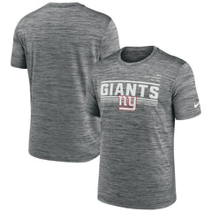 New York Giants Yardline Velocity Performance T-Shirt Gray