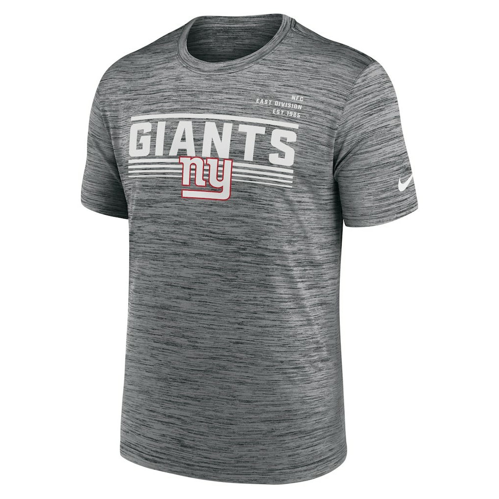 New York Giants Yardline Velocity Performance T-Shirt Gray